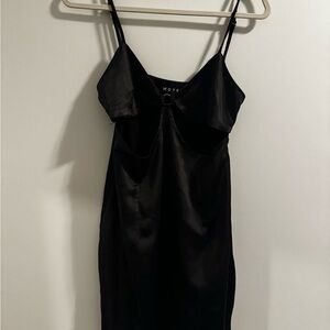Motel Black Satin Dress